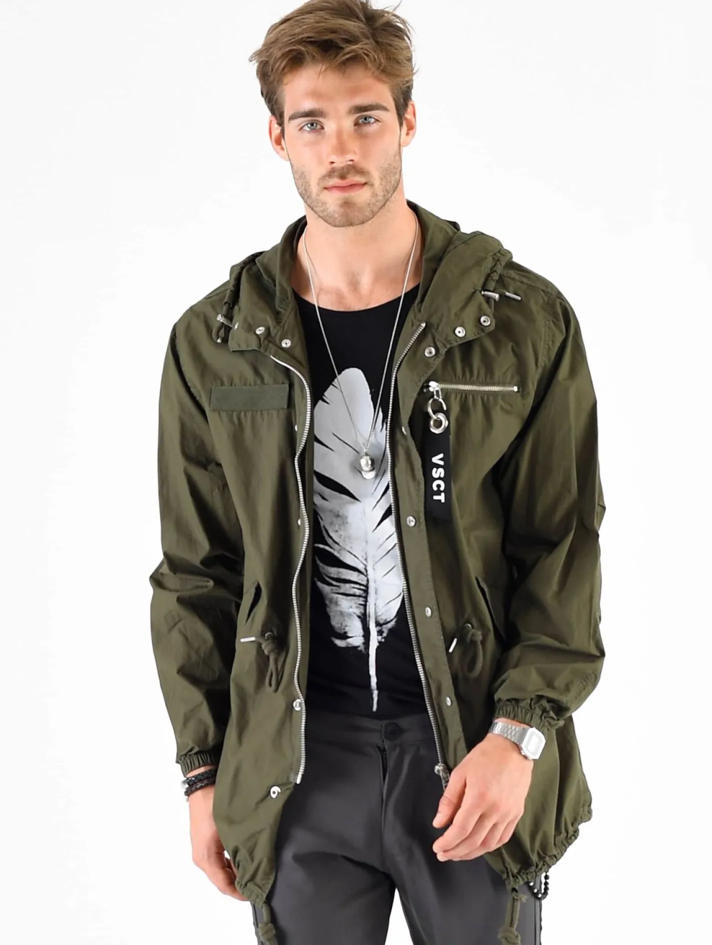 Mäntel & Jacken|Jacken & Mäntel*vsct Luxus Corporate Sommerparka khaki