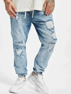 Jeans & Hosen*vsct Noah Cuffed Laces Antifit Jeans Blau Stoned
