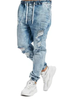 Jeans & Hosen*vsct Noah Cuffed Laces Antifit Jeans Blau Stoned