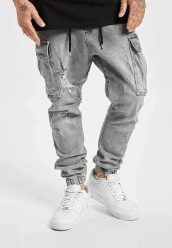 Jeans & Hosen*vsct Norman Baggy Cargohose Grau Sky Used