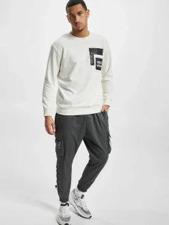 Pullover & Sweater*vsct Rundhalspullover mit Logo-Patch weiß