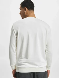 Pullover & Sweater*vsct Rundhalspullover mit Logo-Patch weiß