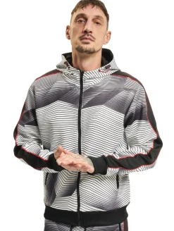 Pullover & Sweater*vsct Sound Waves Zip Hoodie schwarz