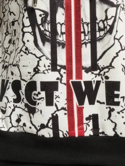 Pullover & Sweater*vsct Splatter Skull Hoodie weiß