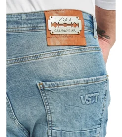 Jeans & Hosen*vsct Thor Herren Slim-Fit Jeans im Destroyed-Look Denim-Hose im 5-Pocket-Style B5642258 Blau