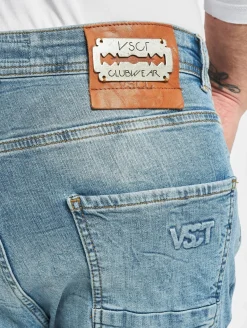 Jeans & Hosen*vsct Thor Slim 5 Pocket Destroyed Anti Fit Jeans blau