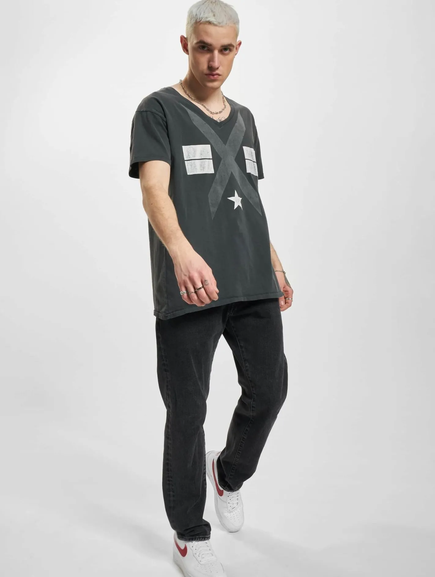 T-Shirts & Tank Tops*vsct X Star Symbol T-Shirt grau