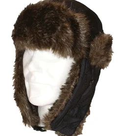 Caps & Mützen*BioworldMerch warme Mütze Damen und Herren Kopfbedeckung mit Kunstfell und Kinnverschluss BR157599PLB Schwarz