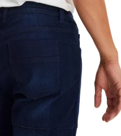 Große Größen|Jeans & Hosen*O46bpx warmhaltende Herren Thermo-Jeans im Cargo-Stil Denim-Hose Straight Leg 924006 Kurzgröße Dunkel-Blau