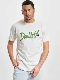 Tops & T-Shirts|T-Shirts & Tank Tops*Wood Wood Ace T-Shirt mit Schriftzug und Aufnäher, cremeweiß