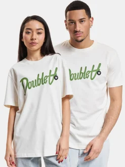 Tops & T-Shirts|T-Shirts & Tank Tops*Wood Wood Ace T-Shirt mit Schriftzug und Aufnäher, cremeweiß