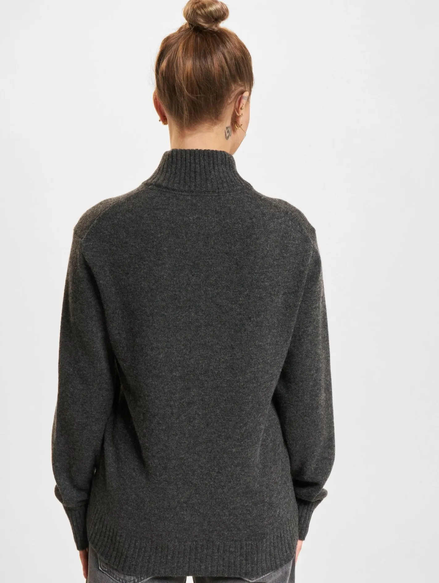 Sweater & Pullover|Pullover & Sweater*Wood Wood Blu AA CS Halfzip Pullover anthrazit