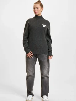 Sweater & Pullover|Pullover & Sweater*Wood Wood Blu AA CS Halfzip Pullover anthrazit