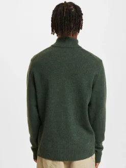 Sweater & Pullover|Pullover & Sweater*Wood Wood Blu AA CS Halfzip Pullover naturgrün