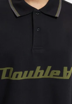 Poloshirts & Blusen|Hemden & Poloshirts*Wood Wood Len Baseline Ls Polo schwarz