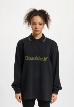 Poloshirts & Blusen|Hemden & Poloshirts*Wood Wood Len Baseline Ls Polo schwarz