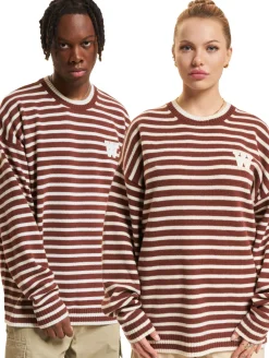 Sweater & Pullover|Pullover & Sweater*Wood Wood Tya Gestreifter Oversize-Pullover Eichel