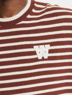 Sweater & Pullover|Pullover & Sweater*Wood Wood Tya Gestreifter Oversize-Pullover Eichel