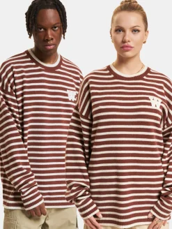 Sweater & Pullover|Pullover & Sweater*Wood Wood Tya Gestreifter Oversize-Pullover Eichel