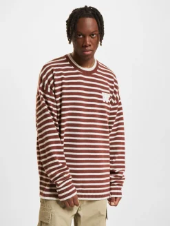 Sweater & Pullover|Pullover & Sweater*Wood Wood Tya Gestreifter Oversize-Pullover Eichel