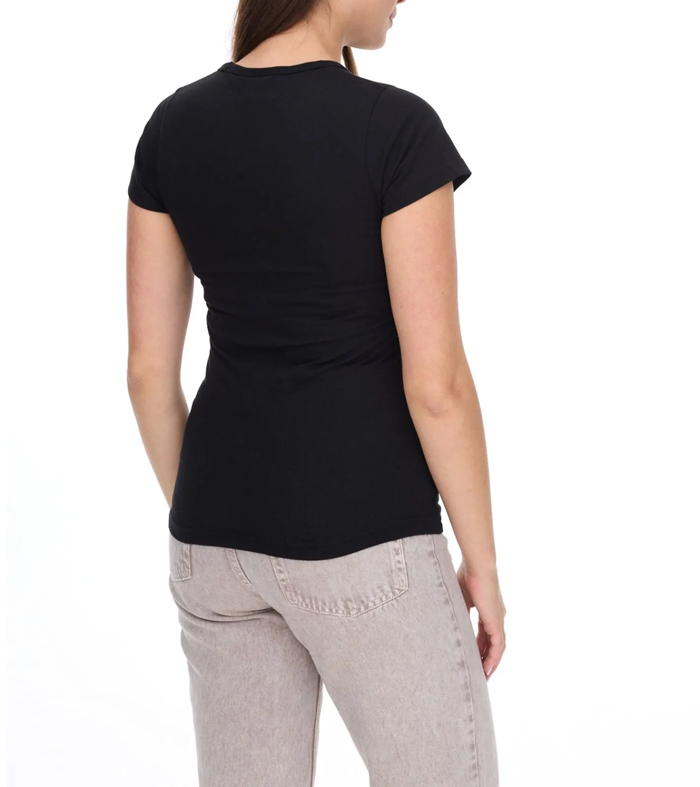 Tops & T-Shirts*WORXWEAR Damen T-Shirt modisches Rundhals-Shirt mit 180gsm Kurzarm-Shirt Schwarz