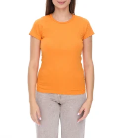 Tops & T-Shirts*WORXWEAR Damen T-Shirt modisches Rundhals-Shirt mit 180gsm Kurzarm-Shirt Orange