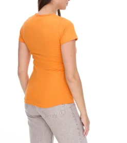 Tops & T-Shirts*WORXWEAR Damen T-Shirt modisches Rundhals-Shirt mit 180gsm Kurzarm-Shirt Orange