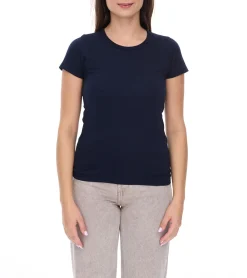 Tops & T-Shirts*WORXWEAR Damen T-Shirt modisches Rundhals-Shirt mit 180gsm Kurzarm-Shirt Navy