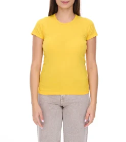 Tops & T-Shirts*WORXWEAR Damen T-Shirt modisches Rundhals-Shirt mit 180gsm Kurzarm-Shirt in Gelb, Grün, Violett, Schwarz, Navy oder Rot