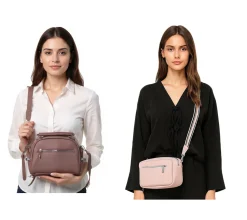 Rucksäcke & Taschen|Sportausrüstung*WOWZILLA Damen Handtasche mit praktischen Fächern Umhängetasche modische Ausgeh-Tasche Rosa oder Pink
