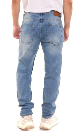 Jeans & Hosen*2Y Premium Herren Jeans stylische Denim-Hose im Used-Look B6784BLU Blau