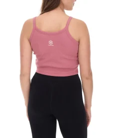 Tops & T-Shirts*YOU DO YOU Damen Crop-Top geripptes Fitness-Top Baumwoll-Shirt Tanktop Yoga-BH 905101 Alt-Rosa