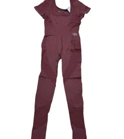 Sportunterbekleidung|Jumpsuits*YOU DO YOU Damen Jumpsuit modischer Fitness-Einteiler betonter Taille Workout-Jumpsuit 905011 Mahagoni-Braun