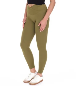 Sportunterbekleidung|Fitnessmode & Jogginghosen*YOU DO YOU Damen Leggings modische Fitness-Hose Workout-Hose Sport-Tights High Waist Yoga-Mode 904991 Khaki