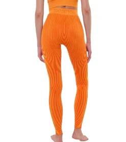 Sportunterbekleidung|Fitnessmode & Jogginghosen*YOU DO YOU Damen Leggings gestreift modische Fitness-Hose Workout-Hose Sport-Tights High Waist Yoga-Mode 904981 Orange