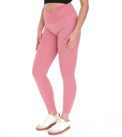 Sportunterbekleidung|Fitnessmode & Jogginghosen*YOU DO YOU Damen Leggings modische Fitness-Hose Workout-Hose Sport-Tights High Waist Yoga-Mode 904991 Alt-Rosa