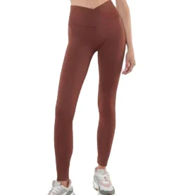Sportunterbekleidung|Fitnessmode & Jogginghosen*YOU DO YOU Damen Leggings modische Fitness-Hose Workout-Hose Sport-Tights High Waist Yoga-Mode 904991 Mahagoni-Braun