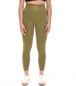 Sportunterbekleidung|Fitnessmode & Jogginghosen*YOU DO YOU Damen Leggings modische Fitness-Hose mit Scrunch-Effekt Workout-Hose 905001 Khaki