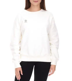 Sweater & Pullover*YOU DO YOU Damen Pullover mit Rücken-Print Baumwoll-Sweater Langarm-Shirt Yoga-Mode 905071 Weiß