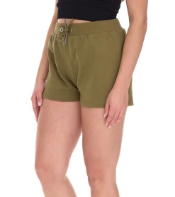 Shorts & Bermudas|Fitnessmode & Jogginghosen*YOU DO YOU Damen Sport-Shorts Sweatpants kurze Baumwoll-Hose Fitness-Shorts Yoga-Mode 905091 Khaki