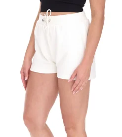 Shorts & Bermudas|Fitnessmode & Jogginghosen*YOU DO YOU Damen Sport-Shorts Sweatpants kurze Baumwoll-Hose Fitness-Shorts Yoga-Mode 905091 Weiß