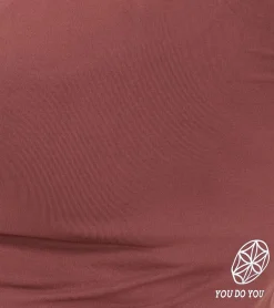 Tops & T-Shirts*YOU DO YOU Damen T-Shirt im Cropped-Style Fitness-Top Kurzarm-Shirt Yoga-Mode 905041 Mahagoni-Braun