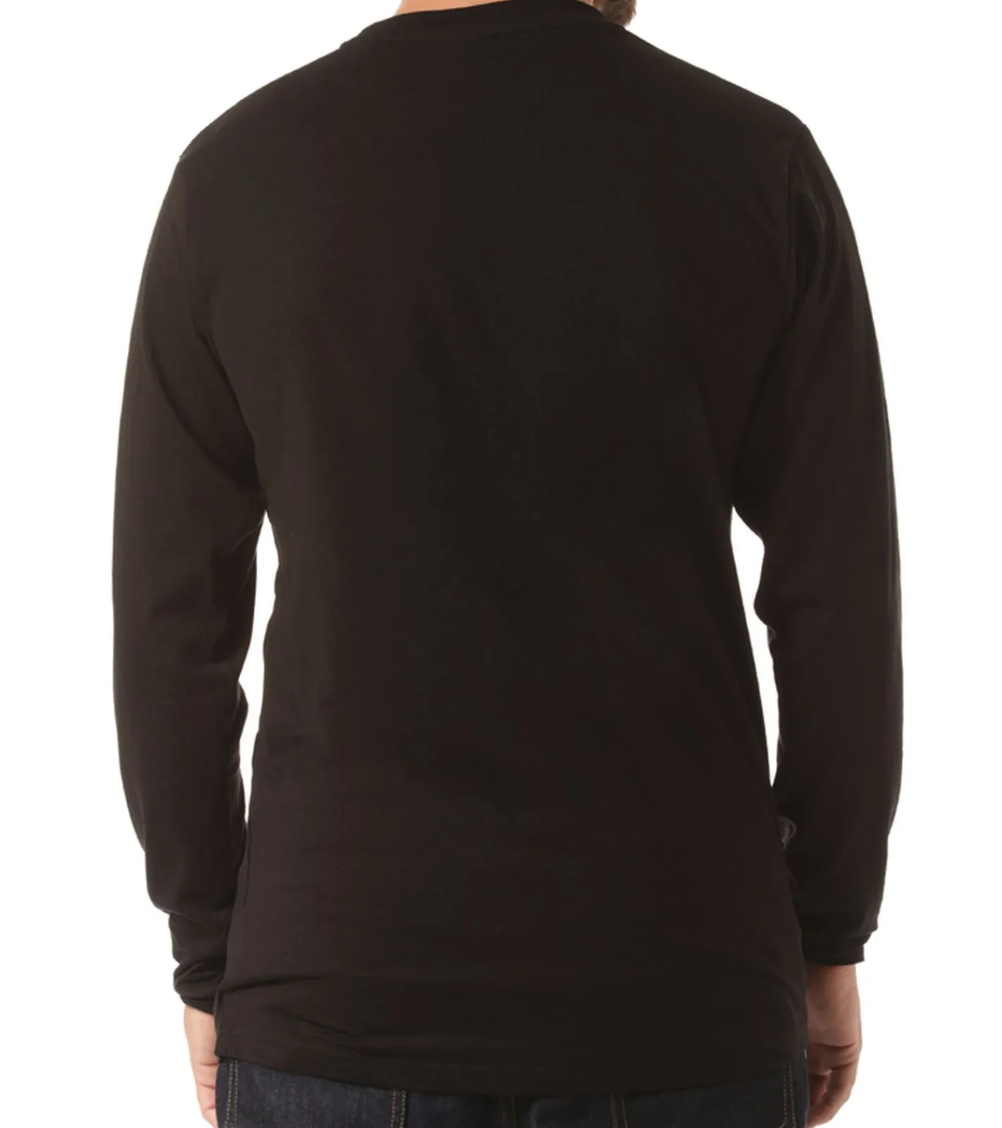 Pullover & Sweater*YOUNG  & RECKLESS YOUNG & RECKLESS LA Vintage Herren Baumwoll-Shirt Longsleeve MTS3230BLK-200 Schwarz