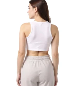 Tops & T-Shirts*ZEGY Damen Crop-Top Tank-Top geripptes Baumwoll-Shirt ärmellos 1085 Weiß