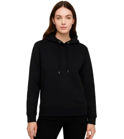 Sweater & Pullover*ZEGY Damen Hoodie schlichter Basic-Pullover mit Kapuze Sweater 1081 Schwarz