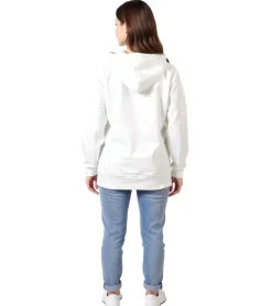 Pullover & Sweater*ZEGY Damen Sweat-Jacke mit Kapuze Baumwoll-Sweater Zip Hoodie 1083 Weiß