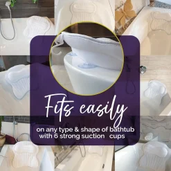 Körperpflege & Wellness*Zenfinity Moments Badewannen-Kissen zur Unterstützung von Kopf, Nacken und Rücken Bad-Zubehör 43x43cm Bad-Kissen Wellness Weiß