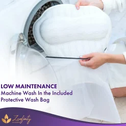 Körperpflege & Wellness*Zenfinity Moments Badewannen-Kissen zur Unterstützung von Kopf, Nacken und Rücken Bad-Zubehör 43x43cm Bad-Kissen Wellness Weiß