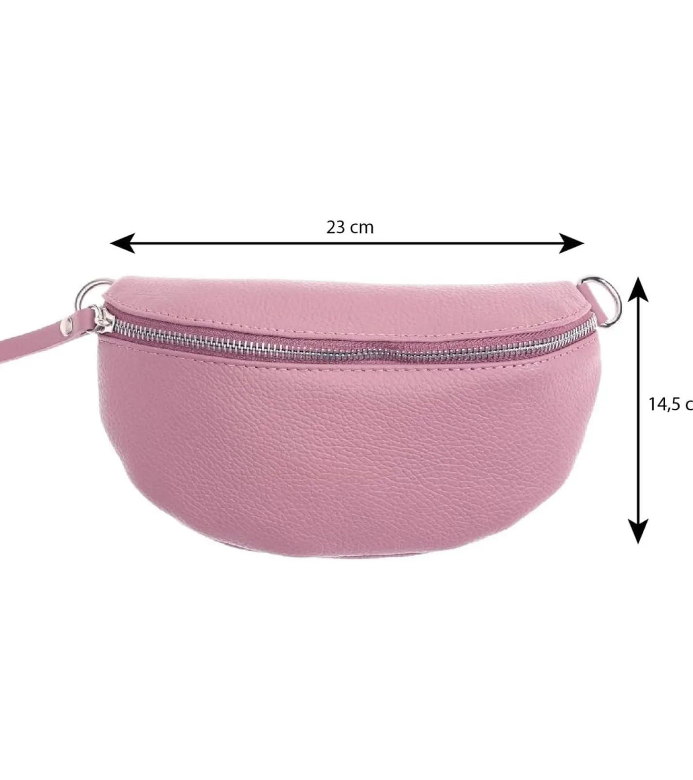 Sportausrüstung|Rucksäcke & Taschen*ZWILLINGSHERZ Classy Echtleder Damen Umhängetasche Cross Body Bag mit abnehmbaren Schultergurt Bauchtasche modische Ausgeh-Tasche 1416C-1 Altrosa