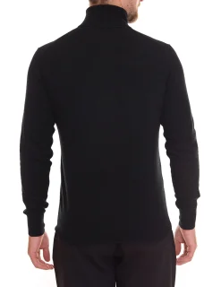 Pullover & Sweater*ZWILLINGSHERZ Herren 100% Kaschmir-Pullover Rollkragen-Pullover Langarm-Shirt 7079 Schwarz